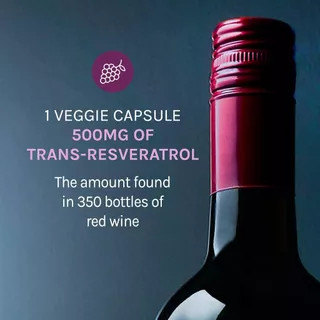 ของแท้ 100% Reserveage Resveratrol 500 mg (60 Capsules) องุ่นมัสคาดีนออร์แกนิก (No.3874)