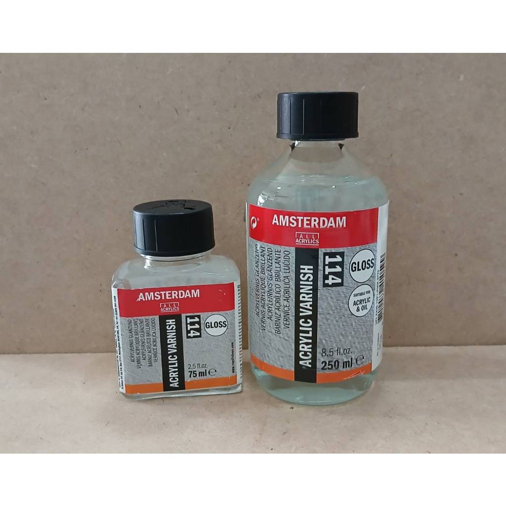 AMSTERDAM Acrylic varnish Gloss 114 น้ำยาผสมสีอะคริลิคเงา ขนาด 75 ml. และ 250 ml.