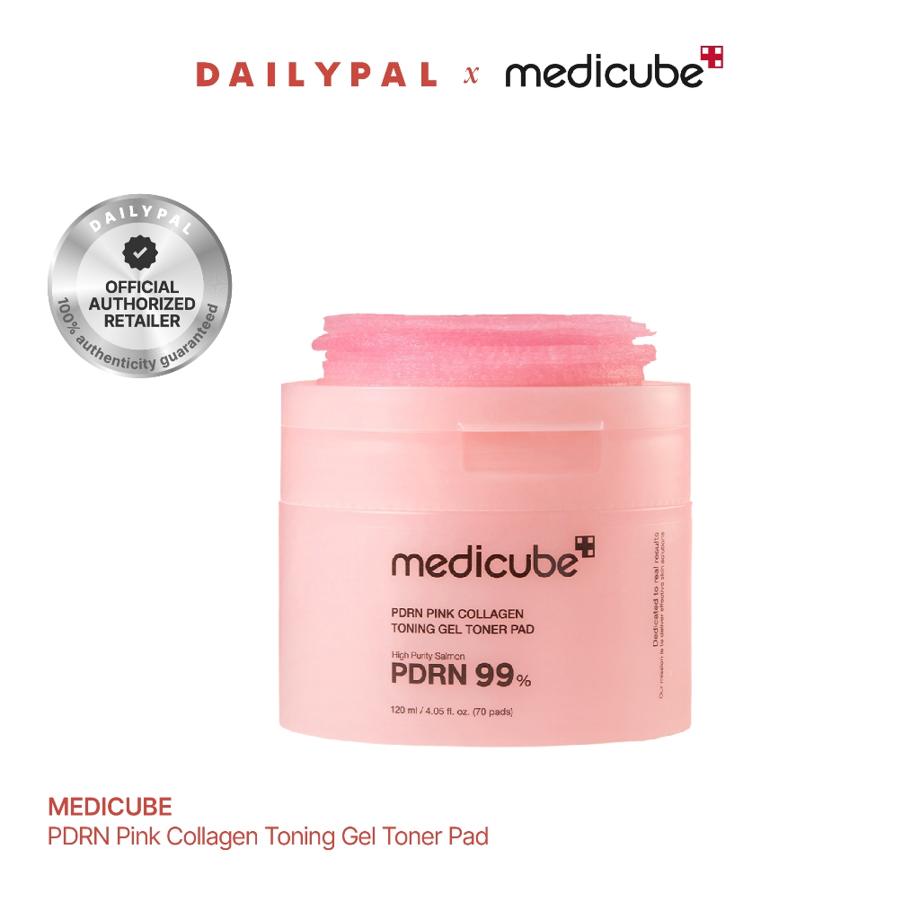 MEDICUBE PDRN Pink Collagen Toning Gel Toner Pad ແຜ່ນໂທນເນີ (ພ້ອມສົ່ງ)