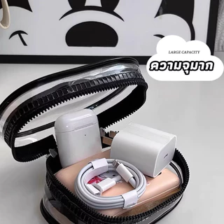 kingshopping（1182） กล่องบรรจุสายข้อมูล กระเป๋าเก็บหูฟัง กล่องเก็บสายเคเบิล พกกุญแจ พาง่าย สําหรับเดินทาง ป้องกันฝุ่น