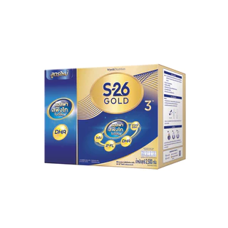 นมผง S-26 GOLD 3™ (2,500g) นมผง เอส-26® โกลด์ 3 ผสมแอลฟา สฟิงโกไมอีลิน สูตร 3 (2,500 กรัม) x3 กล่อง