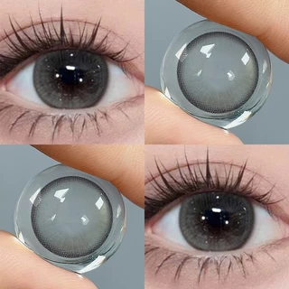 MIDROO[-1.00°~-8.00°]คอนแทคเลนส์บิ๊กอาย สีกาแฟนมเกาลั Bean Natural bule ขนาดมินิ -14.2mm cod