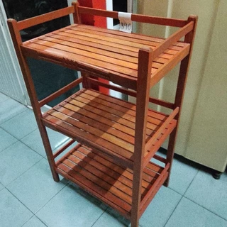 ชั้นวางของไม้ 4 ชั้น กดสั่งครั้งละ1 60 * 38 * 1 1 0 cm ประกอบเรียบร้อยพร้อมใช้งาน