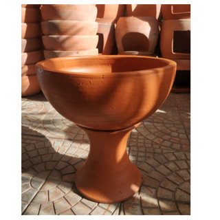 🚩ส่งฟรี🚩อ่างบัว ดินเผา ทรงค่อม 17 นิ้ว รวมขาตั้ง