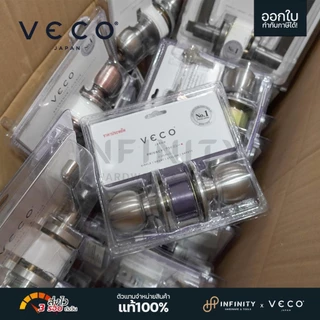 VECO ลูกบิดประตู หัวกลม ฝาเกลียว 2 ด้าน ห้องทั่วไป, ห้องน้ำ สีสแตนเลส รุ่น 1871 SS-ML