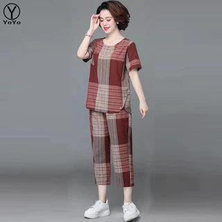YOYO ชุดเซต 2 ชิ้น แฟชั่นผู้หญิงสไตล์เกาหลี คอกลม ใส่ได้หลายโอกาส เนื้อผ้าดีใส่สบาย New Fashion women's รุ่น2763