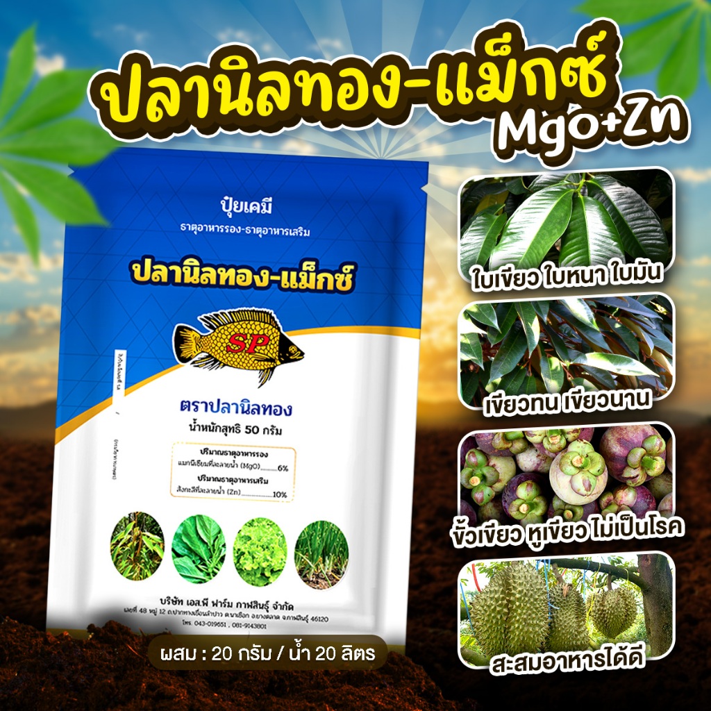 ปลานิลทอง-แม็กซ์ เร่งใบเขียว ใบหนา ใบมัน เร่งใบแก่ แตกใบใหม่เร็ว กิ่งก้านใบแข็งแรง ส่งตรงจากโรงงาน - รูปที่ 3