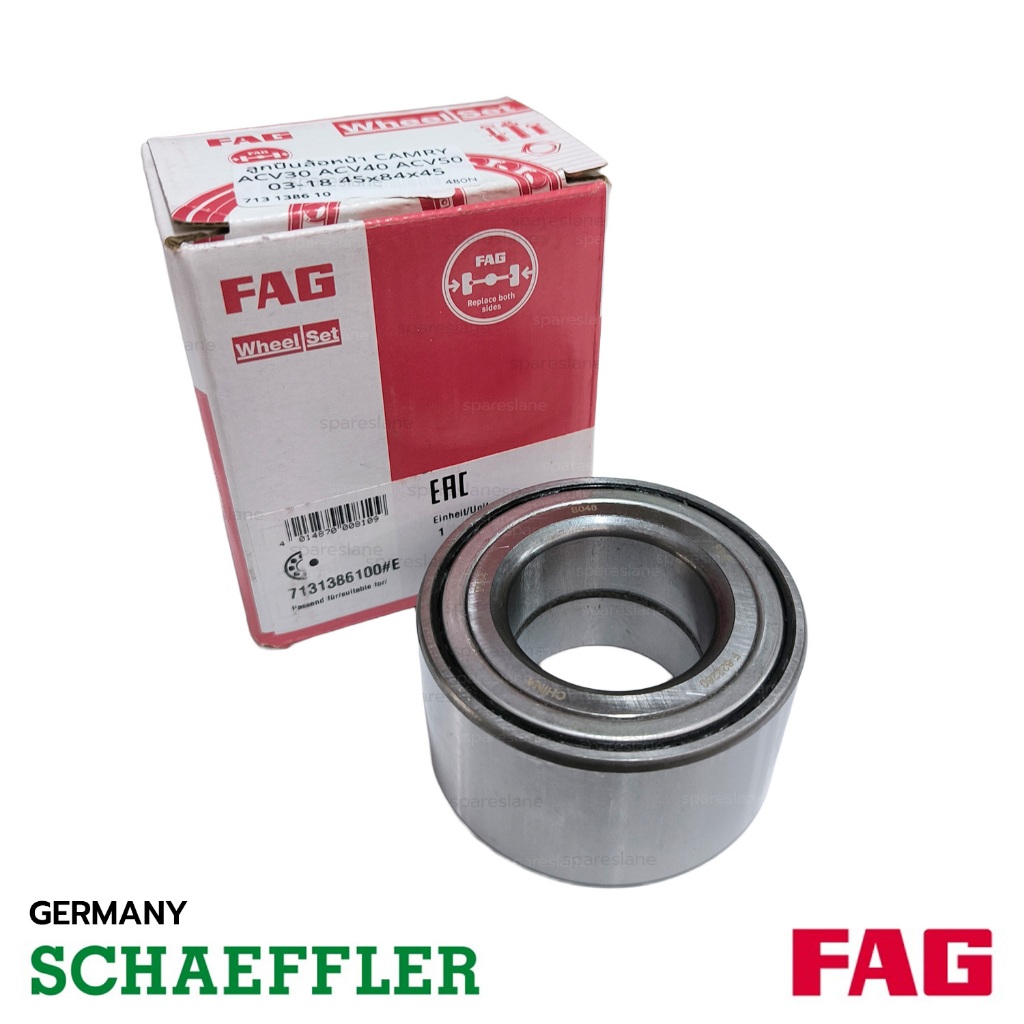 FAG ลูกปืนล้อหน้า CAMRY ACV30 ACV40 ACV50 03-18 45x84x45 713 1386 10*ใหม่ ลดล้างสต็อก ยี่ห้อเยอรมัน