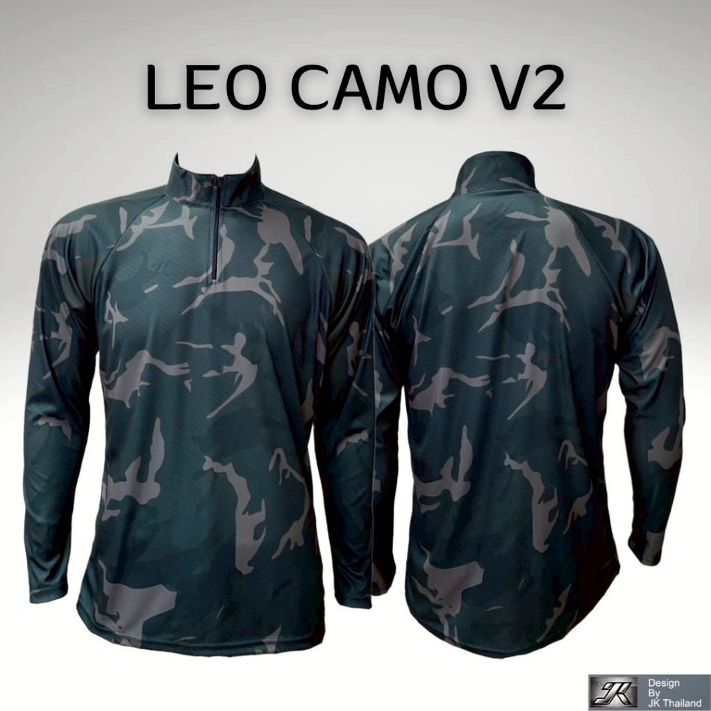 ลาย LEO CAMO V2  เสื้อตกปลาแขนยาว JK Thailand กันยูวี ป้องกันรังสี UV 80% แห้งเร็ว