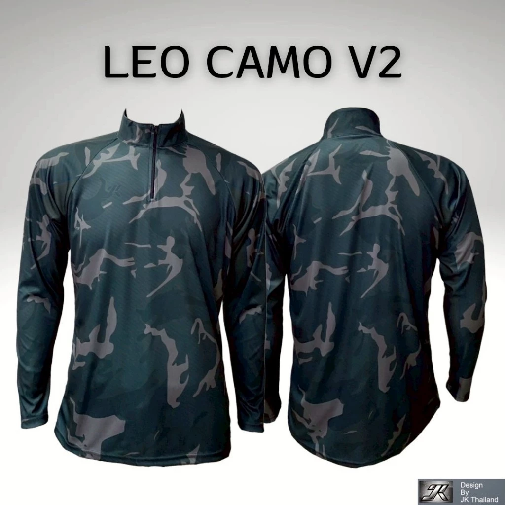 ลาย LEO CAMO V2 เสื้อตกปลาแขนยาว JK Thailand กันยูวี ป้องกันรังสี UV 80% แห้งเร็ว