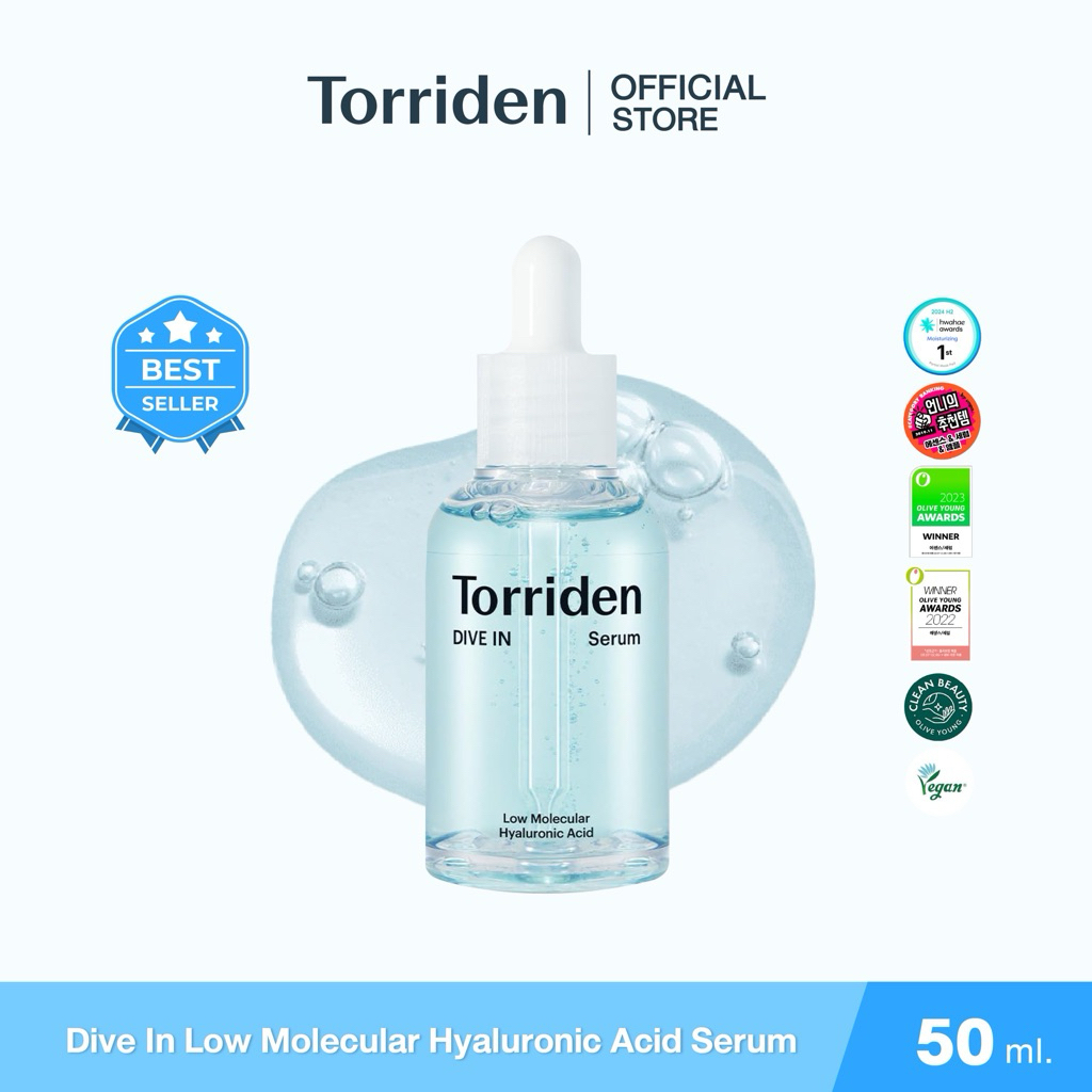 Torriden Dive In Hyaluronic Acid Serum (50ml) - ทอร์ริเดน เซรั่มไฮยาลูโรนิก เข้มข้น ล็อกความชุ่มชื้น