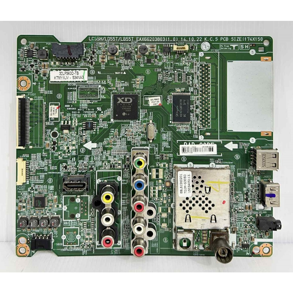 เมนบอร์ด LG รุ่น 32LF550D / 32LF560D พาร์ท EAX66203805 / EAX66203803 ของแท้ถอด มือ2 เทสไห้แล้ว