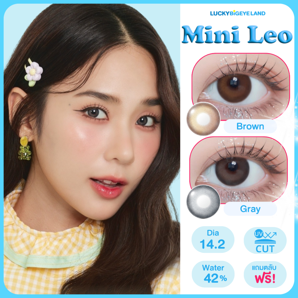 คอนแทคเลนส์ Mini Leo Brown / Gray (Lovely) ขนาดมินิ 💙