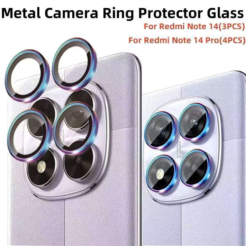 ฟิล์มกระจก เลนส์กล้อง สำหรับ Xiaomi RedmiNote14 Pro / Poco X7  เต็มเลนส์ RedmiNote15 Note15Pro Plus