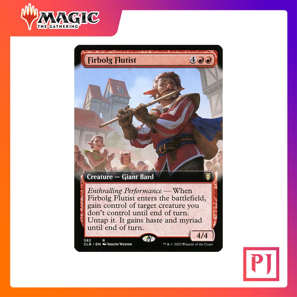 [MTG] Firbolg Flutist (Extended Art) [CLB] [RED] [RARE] [NORMAL] [ENG] (การ์ดเมจิค / Magic the Gathering)