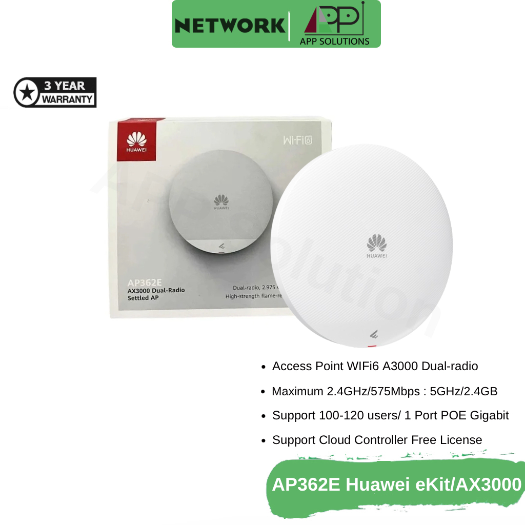 💥SALE💥HUAWEI Access Point AX3000 Wifi6/Free Cloud Control รุ่น AP362E eKIT(ประกัน3ปี)