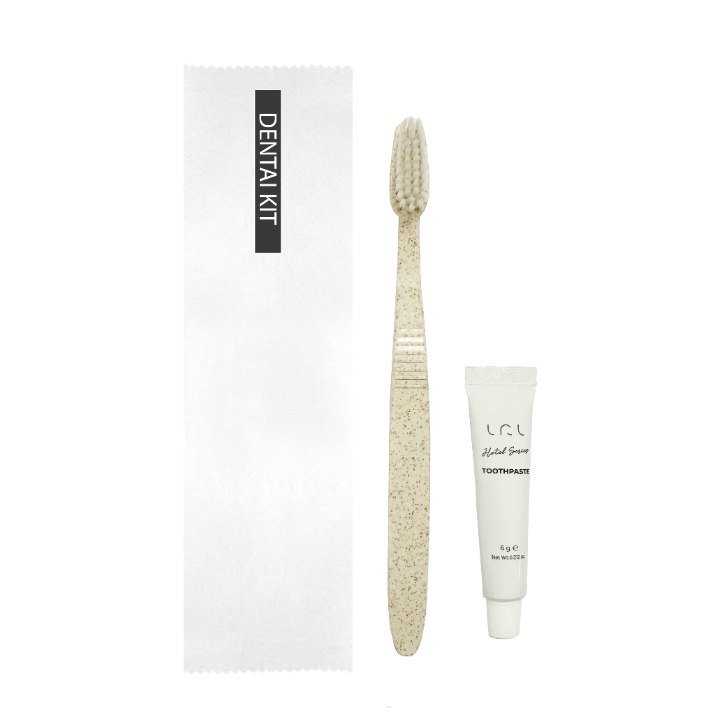 LRL Hotel Series Dental Kit  Straw Toothbrush with LRL Hotel Series Toothpaste 6 g  (แพค100ชุด)