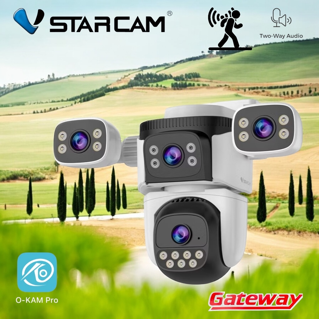 Vstarcam CS621FR ( 4 เลนส์ ) WIFI IP Camera ความละเอียด 2MP X4 กันน้ำได้สำหรับนอกบ้าน กล้องวงจรปิด ไ