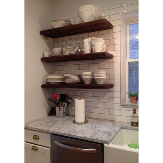 ชั้นวางของแบบซ่อนขา ไม้จริงหนา 2cm. - รูปที่ 2