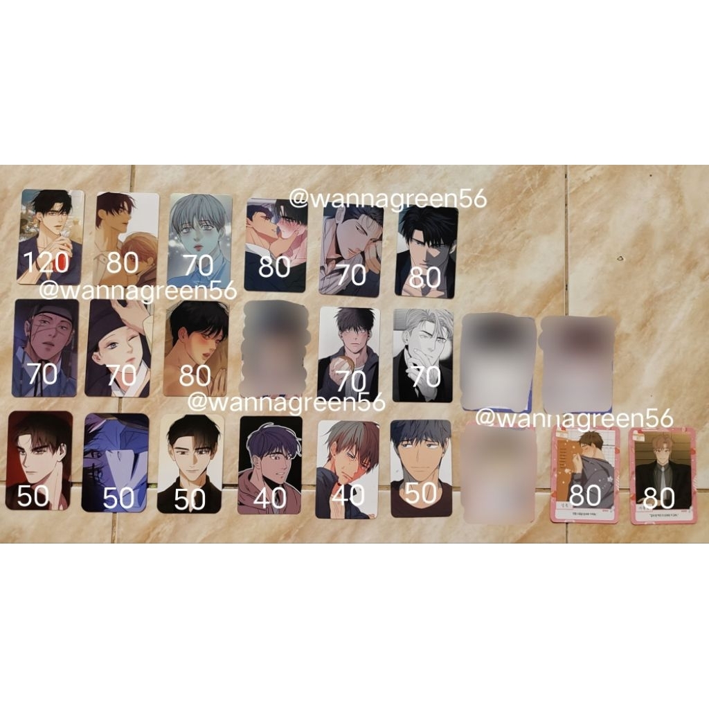 Photocard การ์ด โปสการ์ด BL manhwa ใคร่ราคะ รุ่งอรุณเมฆาวารี Backlight บทเพลงแห่งอสูรราตรี คลื่นที่ซ