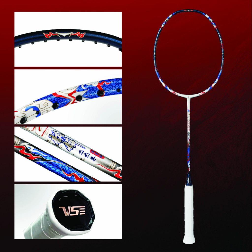 (Box Set) ไม้แบดมินตัน VS รุ่น Kirin (Limited Edition) 4U ก้านไทเทเนี่ยม Badminton Racket - รูปที่ 6