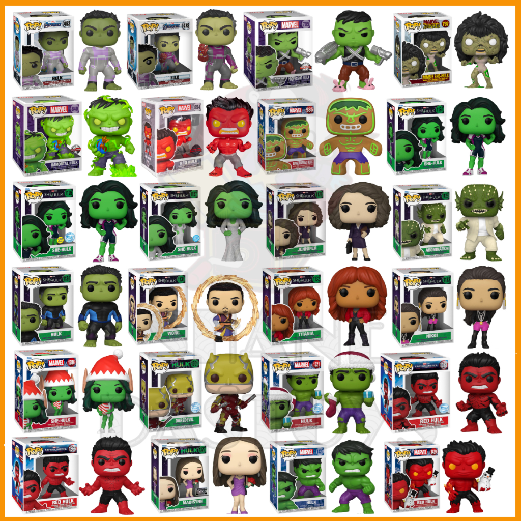 {PRE-ORDER} Funko Pop! MARVEL : Hulk, Bruce Banner, She/Hulk, Jennifer She Hulk