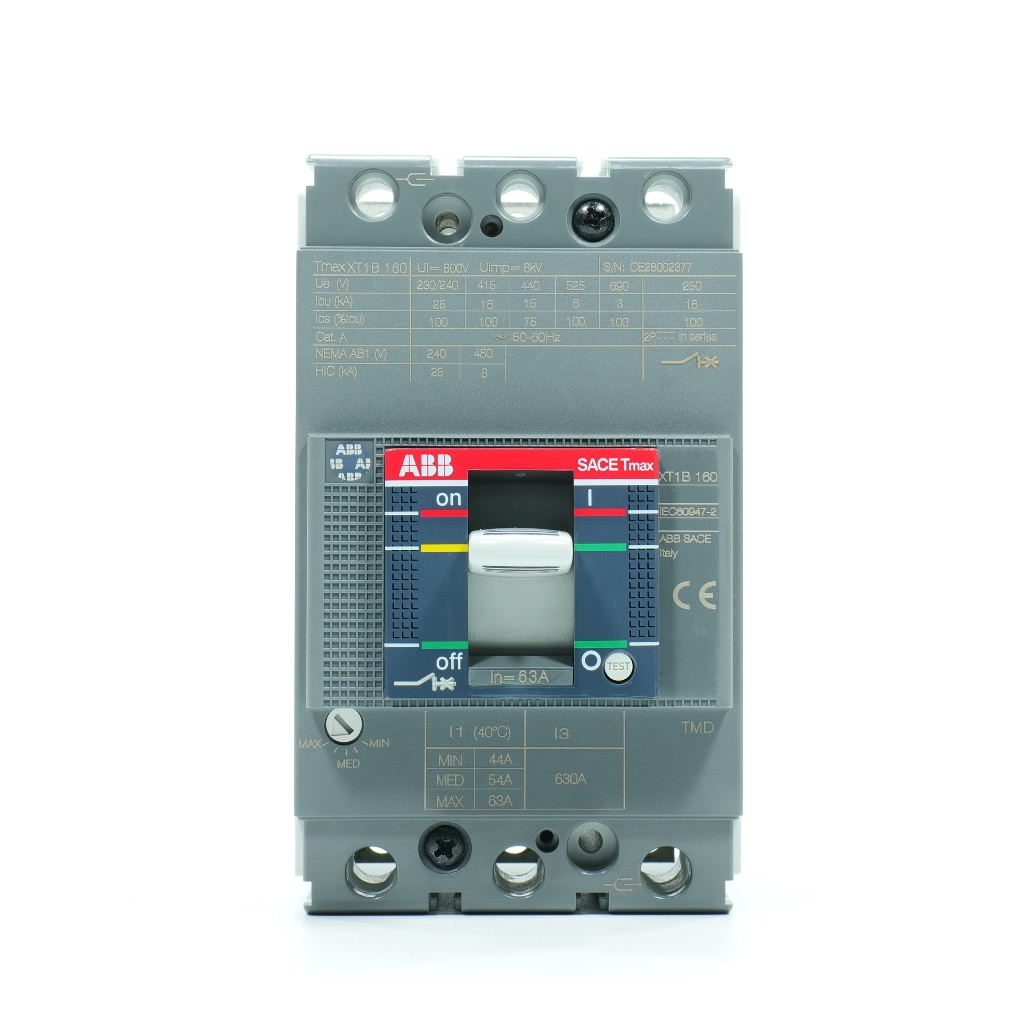 1SDA066805R1 ABB XT1B ABB MCCB เซอร์กิจ เบรกเกอร์ TMAX XT1B160 ABB XT1B 63A