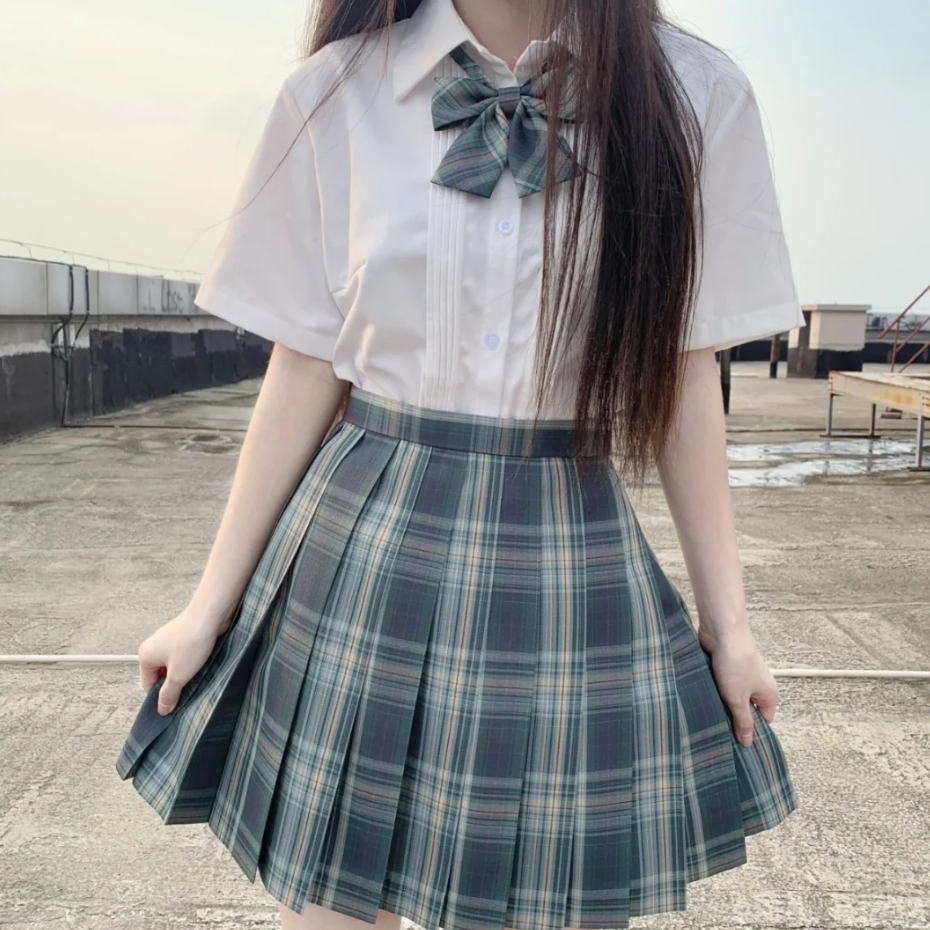 ✨จัดส่งทันที✨กระโปรงลายสก๊อต  JK ชุดนักเรียน  เอวสูง  กระโปรงสั้น ชุดนักเรียนเกาหลี กระโปรงเทนนิส - รูปที่ 7