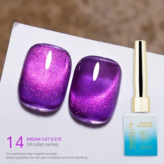 Nawoelite สีเจล สีทาเล็บเจล ลูกแก้ว เจลทาเล็บแมว 18สีพรีเมี่ยม ✨ Dreamy Cat Eye Gel สีเจลลูกแก้วเรืองแสง 15ml
