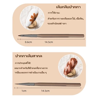 Nail.Girl แปรงพู่กันเพ้นท์เล็บ เซ็ท 9 ด้าม แปรงเพ้นท์เล็บ แปรงปากกาอะคริลิค แปรงรายละเอียดเครื่องมือเล็บที่เหมาะสม
