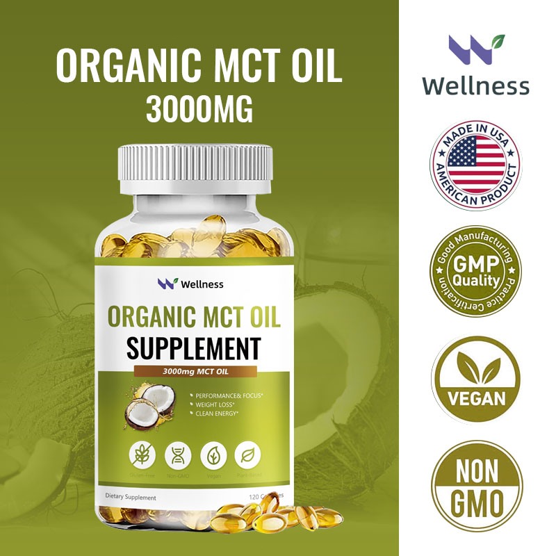 Wellness MCT Oil น้ำมัน MCT - ผลิตจากมะพร้าวออร์แกนิก 100% - ไม่ใช่จีเอ็มโอ ผ่านการสกัดเย็น รองรับการเผาผลาญ