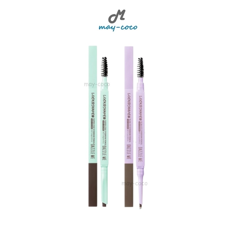 ถูก/แท้/มีไลฟ์ ดินสอเขียนคิ้ว DAZZLE ME Lock&Shape Eyebrow Pencil ดินสอเขียนคิ้วทรงหกเหลี่ยม คิ้วสวย สีชัด กันน้ำ ติดทน