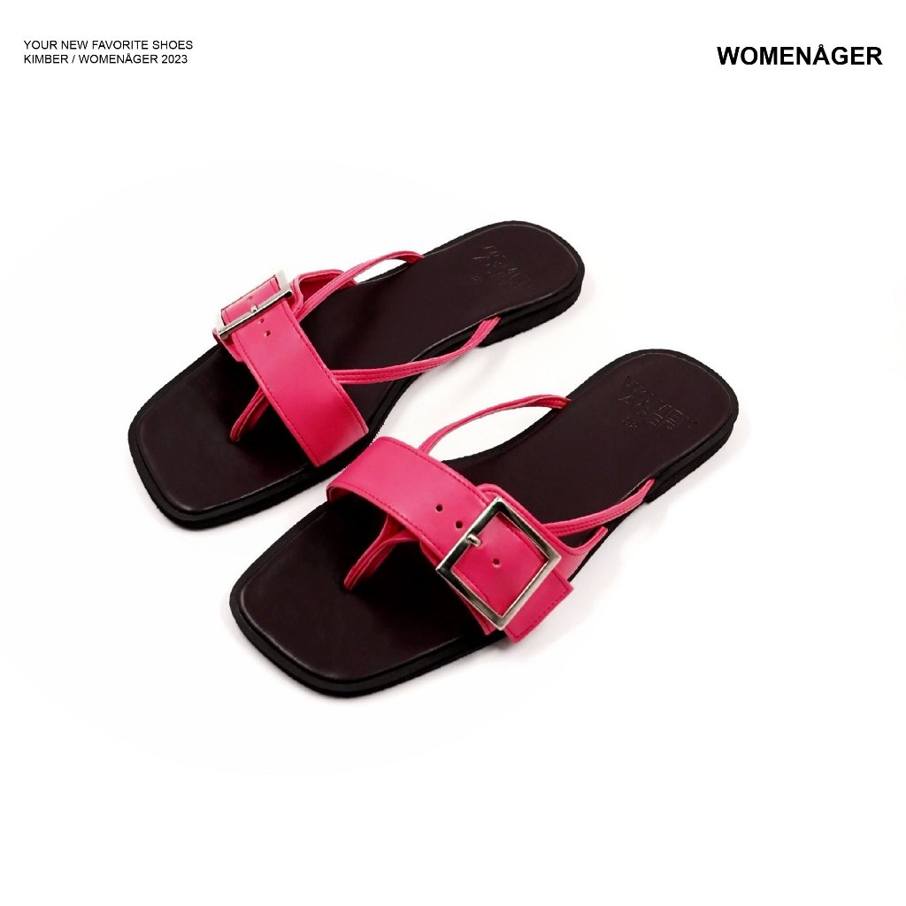 womenager - Kimber Fuchsia รองเท้าผู้หญิง รองเท้าแตะแฟชั่น สวมใส่ง่าย