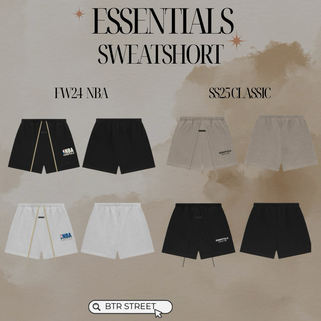 ESSENTIALS SWEATSHORT [กดสั่งผ่านตะกร้าหน้าไลฟ์สดมีส่วนลดครับ]