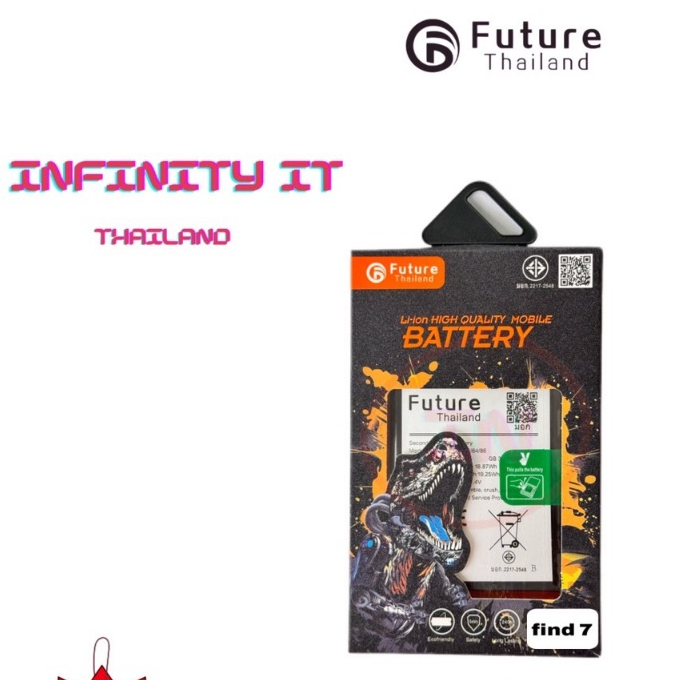 Future Thailandแบตเตอรี่มือถือใช้สำหรับ OPPO X9006/X9007/X9076/X9077/FIND7/BLP569