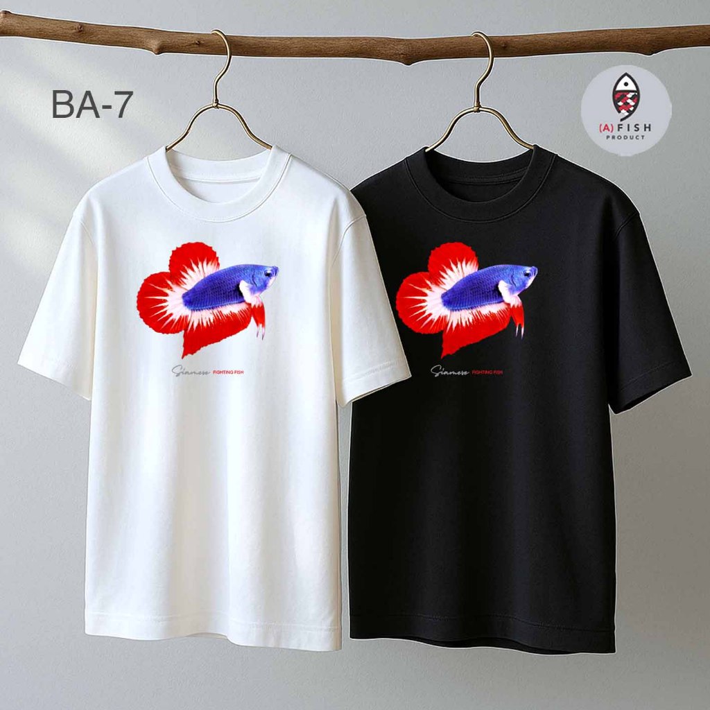 เสื้อยืดคอกลม แขนสั้น พิมพ์ลายปลากัด by A-FISH product