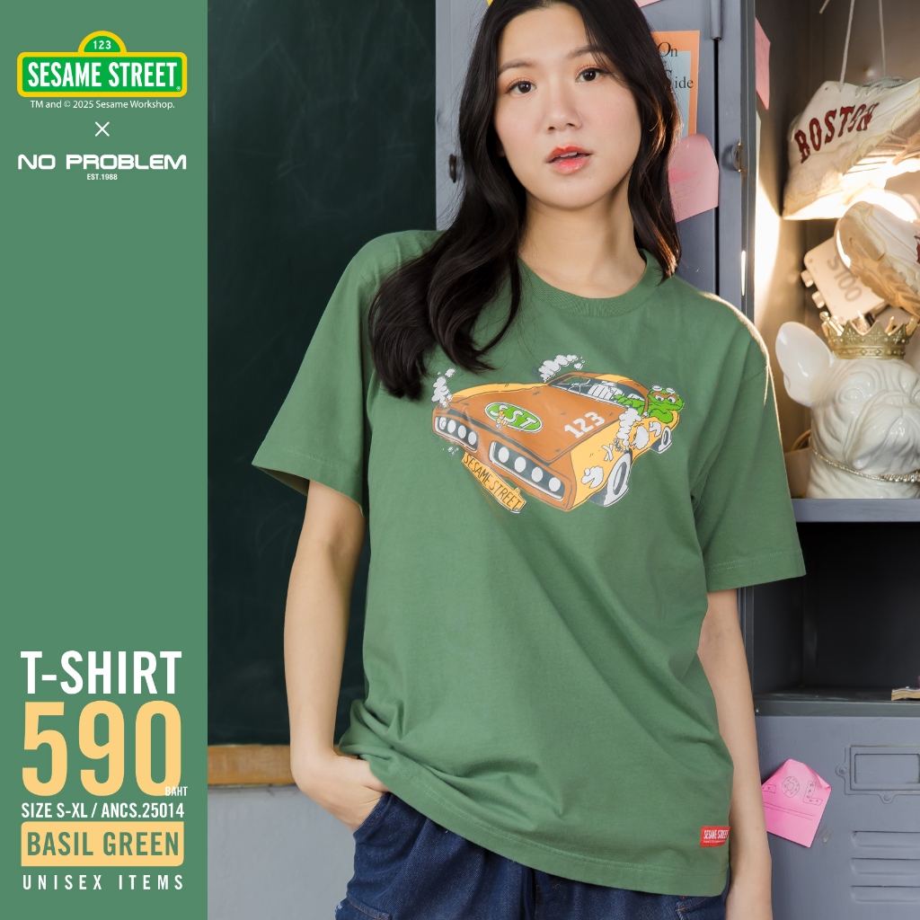 New เสื้อยืด SESAMEคอกลม ANCS.25014 -  SESAME STREET T- SHIRT