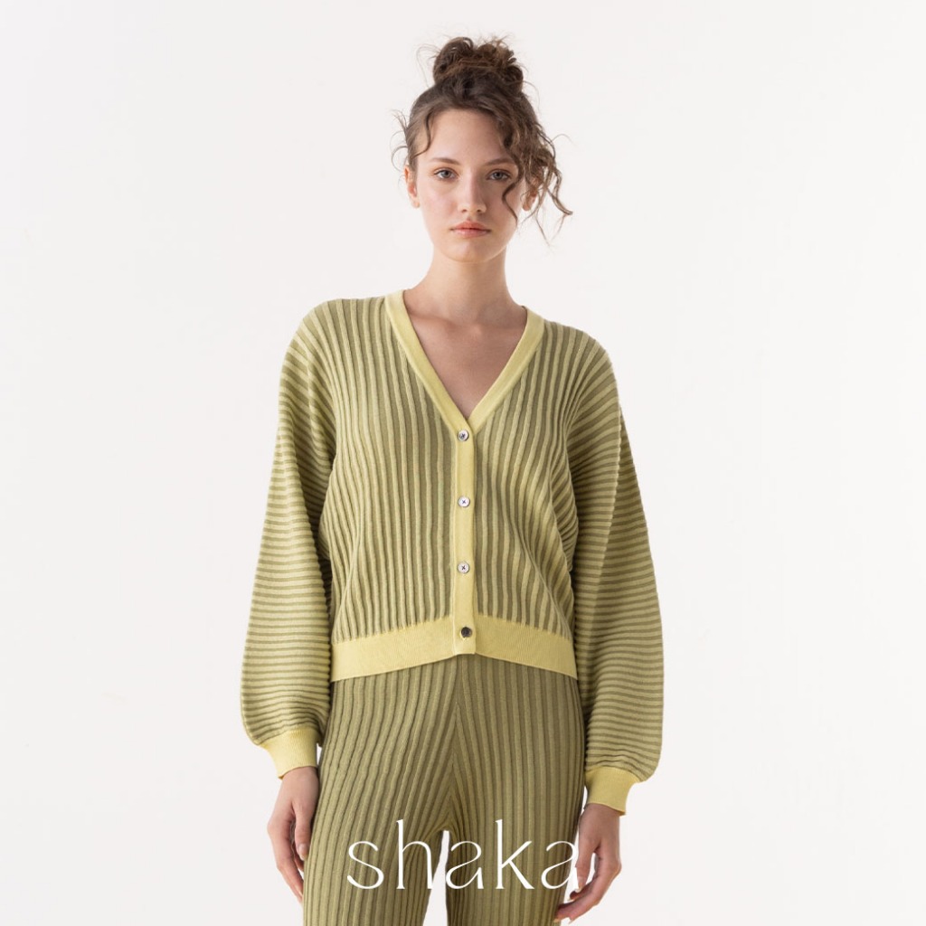 Shaka SS24 Knit Pleat Cardigan เสื้อสไตล์คาดิแกน แขนโดแมน BL-8240212 — صورة 5