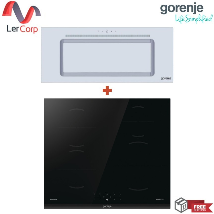 (Gorenje) เครื่องดูดควันฝังใต้ตู้ WHU52-TH +เตาไฟฟ้า induction 4 Zones 60 ซม. ควบคุมแบบสัมผัส รุ่น G