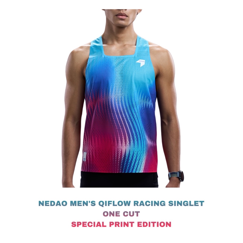 NEDAO MEN'S QIFLOW RACING SINGLET ONE CUT - เสื้อกล้ามวิ่งผู้ชาย