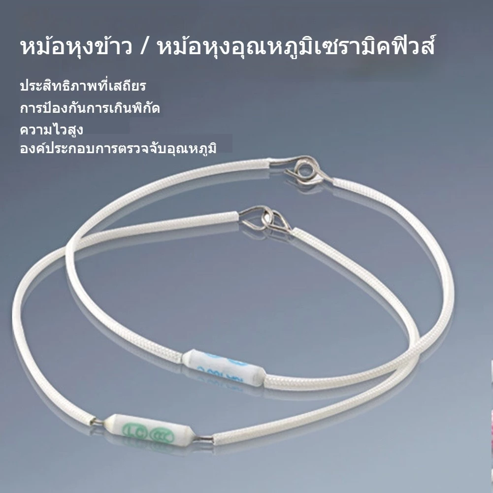 เทอร์โมฟิวส์หม้อหุงข้าว 10A 250 V กระเบื้อง มีหลายค่าให้เลือก 165°c 185°c 220 mm.---Orderขั้นต่ำ 3 ตัว---