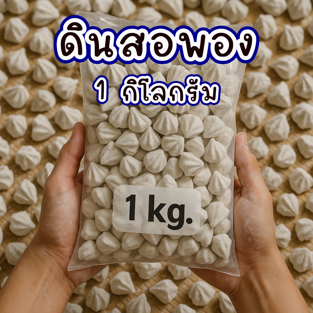 ดินสอพองเม็ดจีบธรรมชาติ แป้งดินสอพอง แบบเม็ด ถุงละ 500g-1Kg.