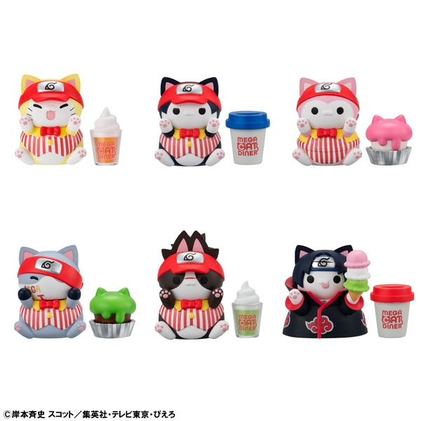 (🍊สั่งใน LIVE ลด 50% 150.-) [สุ่ม/ยกกล่อง] MEGA CAT PROJECT NARUTO Nyaruto! MEGACAT DINNER 6Pack BOX ของแท้ 💯