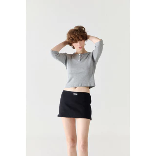MVBKK LABEL MINI SKIRT (3colors) กระโปรงสั้นผ้าร่อง