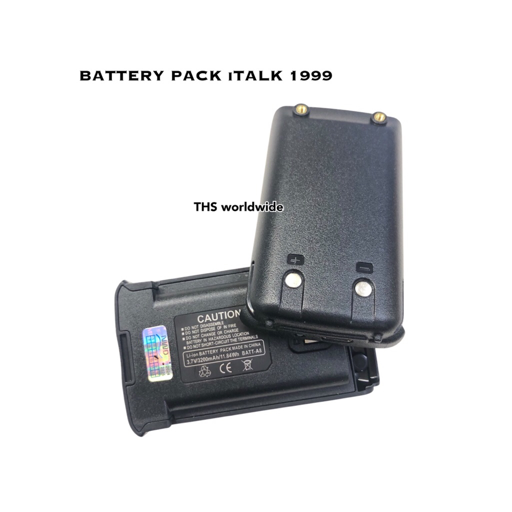iTALK 1999 POC Li-ion 3.7V 3200mAh 11.84Wh BATTRY PACK แท้! ใช้กับ วิทยุสื่อสาร POC