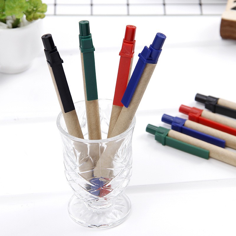 PEN-01 ปากกา ปากกาพลาสติกรีไซน์เคิล  Recycle Plastic pen พร้อมส่ง