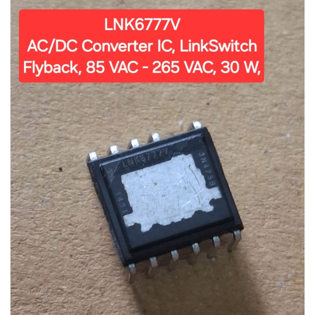 LNK6777V AC/DC Converter IC, LinkSwitch-HP Family, Flyback, 85 VAC - 265 VAC, 30 W,