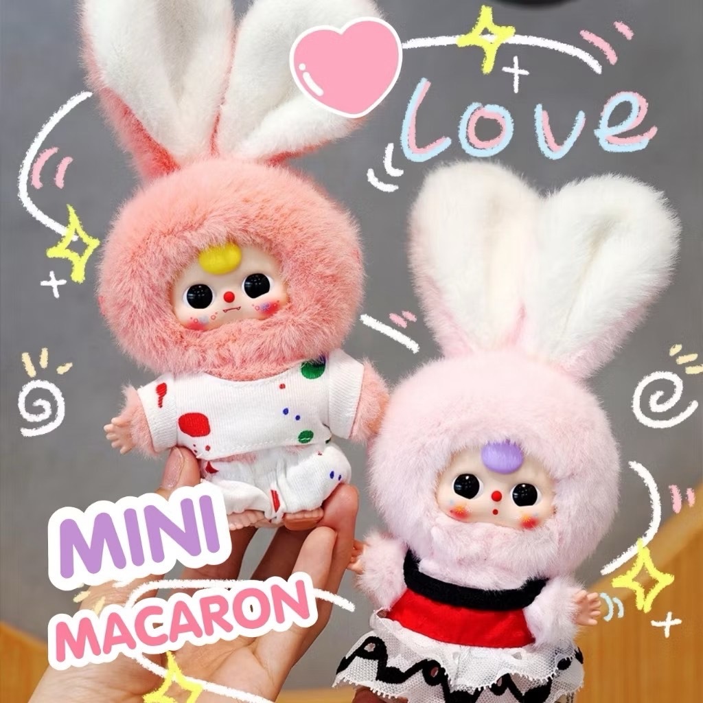 🌈พร้อมส่ง🌈Babythree miniature bunny 🐰มาการองมินิ 🐰แบบสุ่มลุ้นตัว