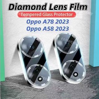 ฟิล์มครอบกระจกกล้อง 3D ฟิล์มกระจกเลนส์กล้อง สำหรับ OPPO A60/A78/ A58/A98/A17/A17K/A77/A77S/A57/A18/A38/A79/A76/A96 4G