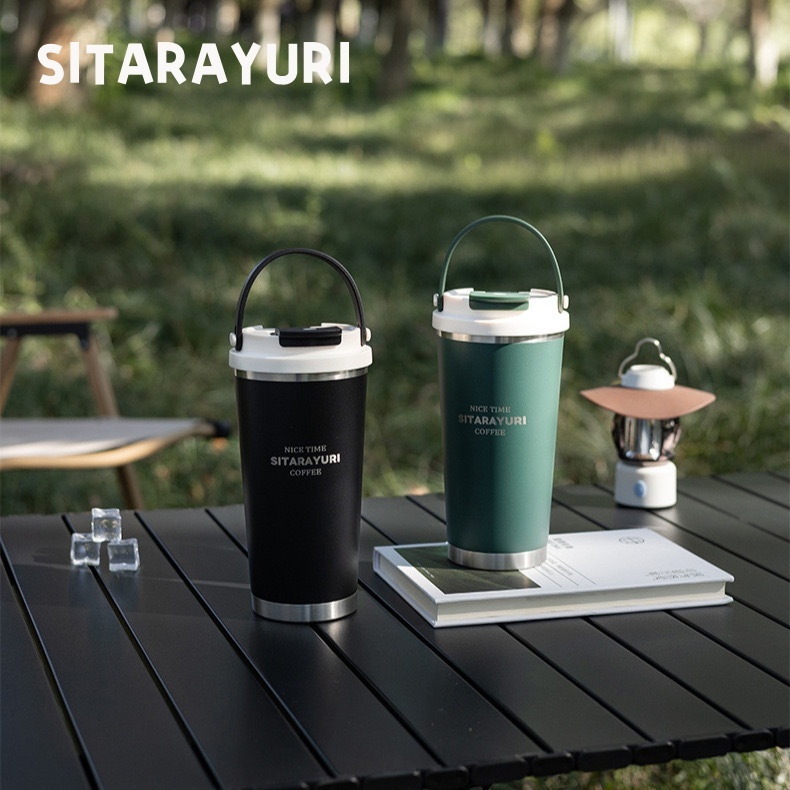 【SITARAYURI】แก้วชา กาแฟ มีกรองชาในตัว ขนาด 560ml ใส่เครื่องดื่มได้ทั้งอุ่นและเย็น เก็บในอุณหภูมิ 48 องศา ได้นานถึง 6 ชม.